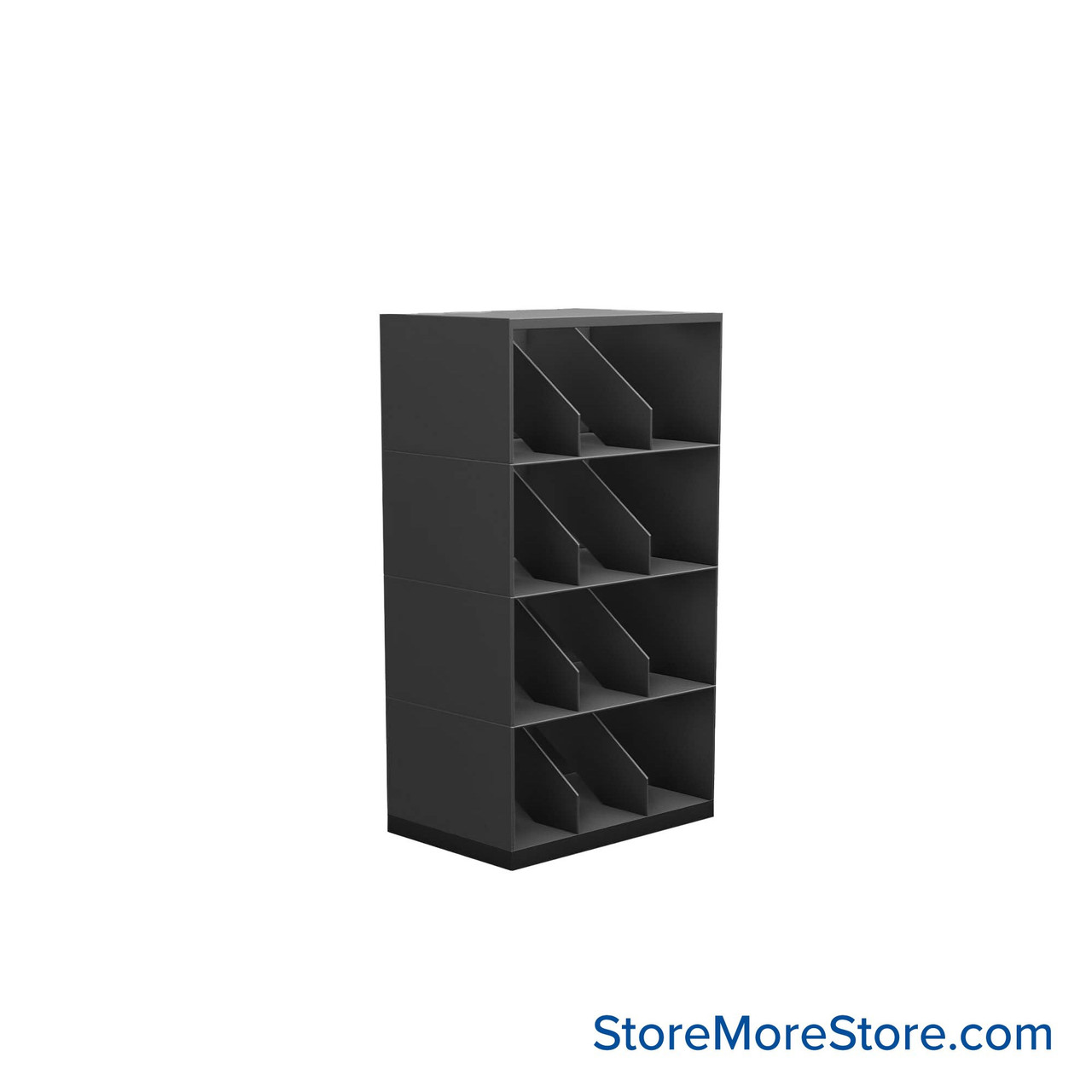 Stackable Metal Shelves, 24" W x 16.25" D x 43" H, Legal Size, 4 Levels, Fixed Welded Dividers