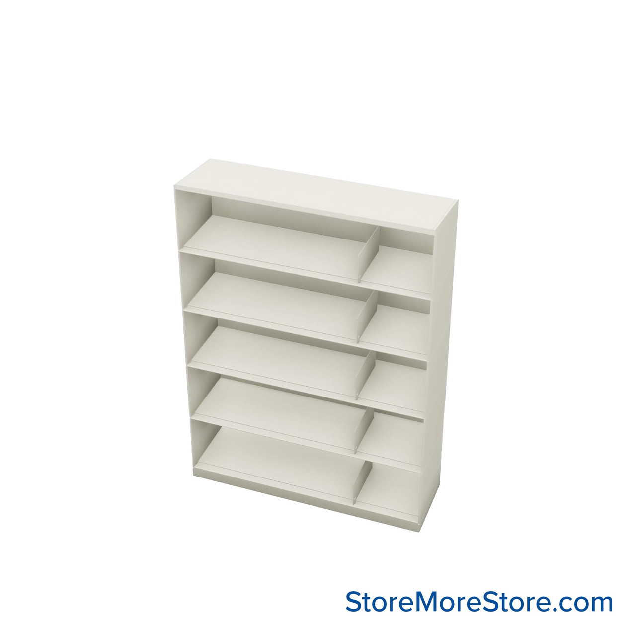 Binder Storage Shelves, 42" W x 66.75" H, 5 Levels