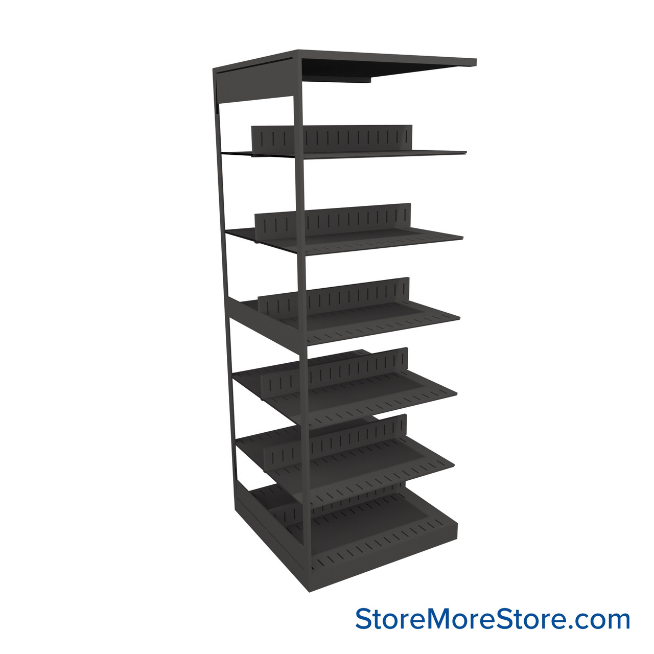 Letter-Size File Shelving, 24" W x 24" D x 64.25" H, Double-Sided Adder Unit