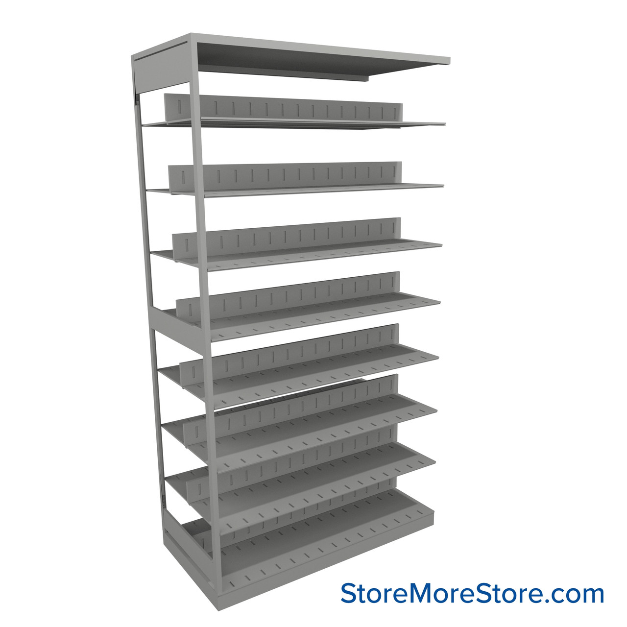 Letter-Size File Shelving, 48" W x 24" D x 88.25" H, Double-Sided Adder Unit