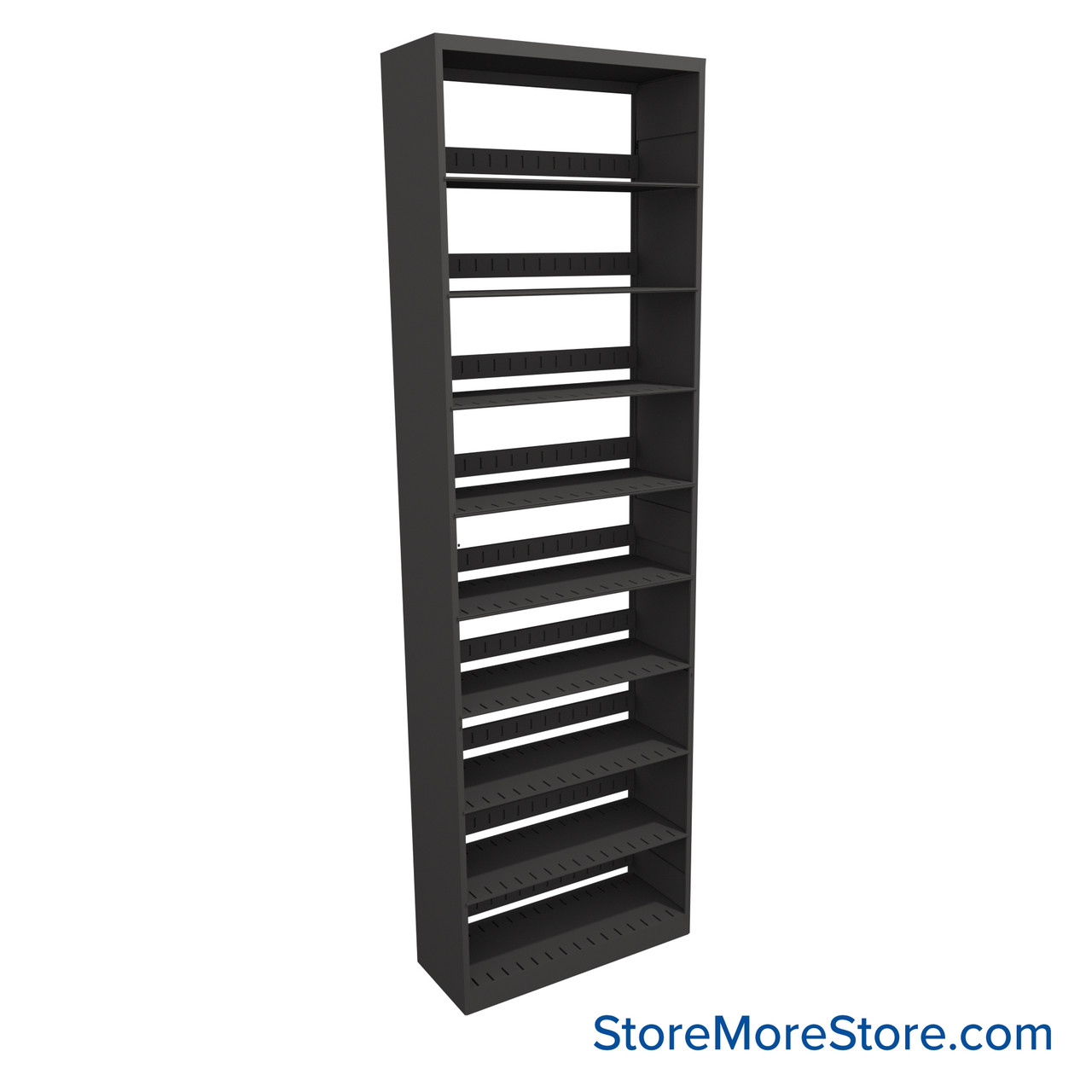 Letter-Size File Shelving, 30" W x 12" D x 97.25" H, Single-Sided Starter Unit