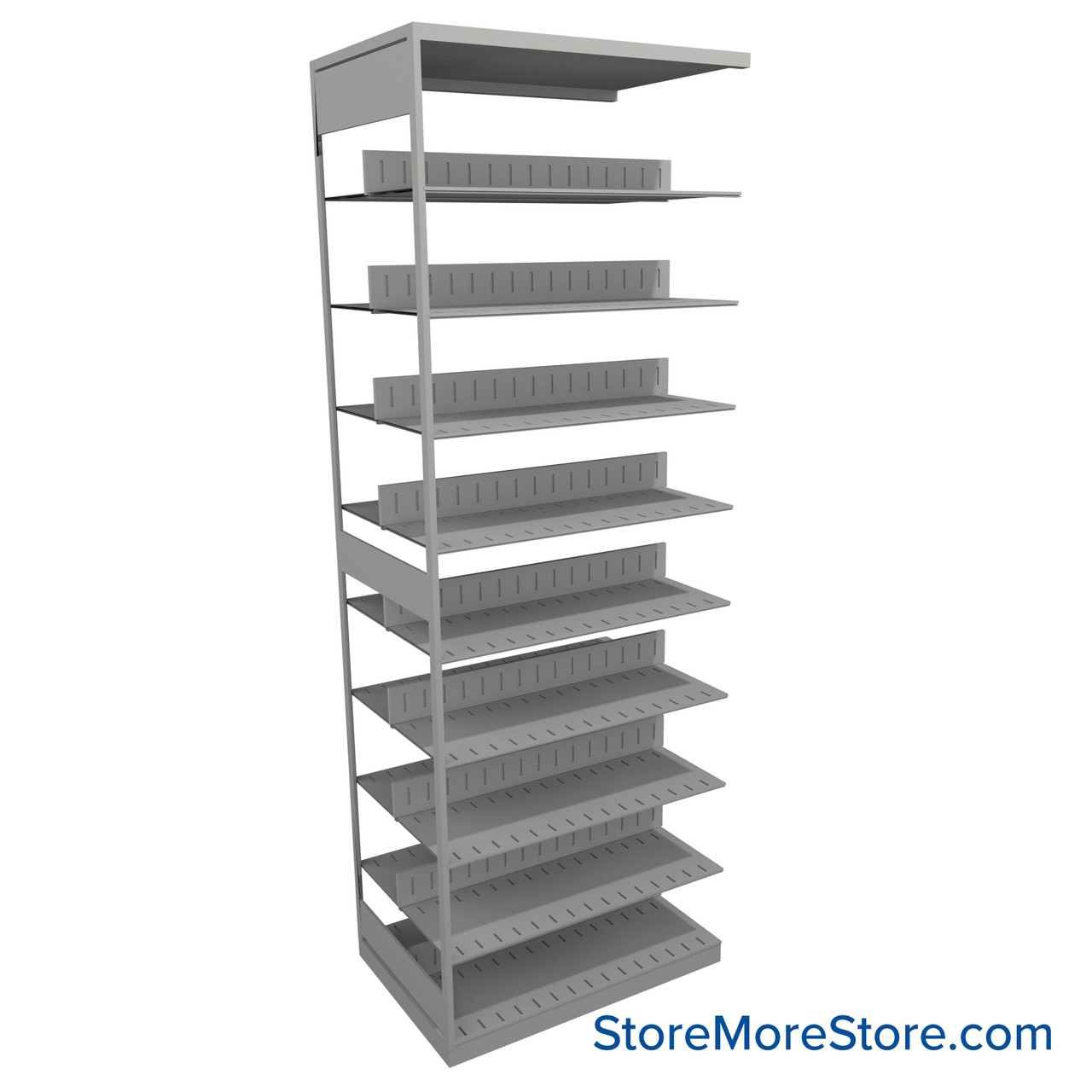 Letter-Size File Shelving, 36" W x 24" D x 97.25" H, Double-Sided Adder Unit