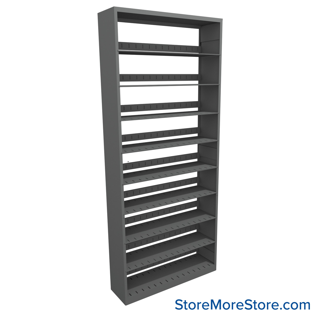 Letter-Size File Shelving, 42" W x 12" D x 97.25" H, Single-Sided Starter Unit