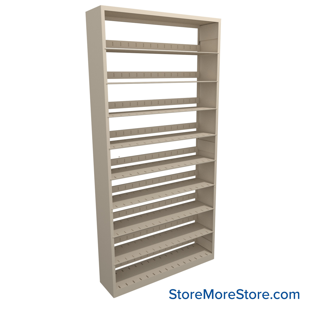 Letter-Size File Shelving, 48" W x 12" D x 97.25" H, Single-Sided Starter Unit