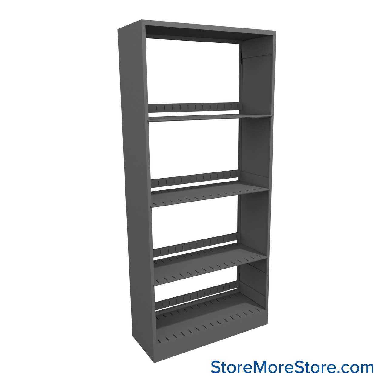 Binder Shelving, 30" W x 12" D x 64.25" H, 4 Shelves, Single-Sided Starter Unit