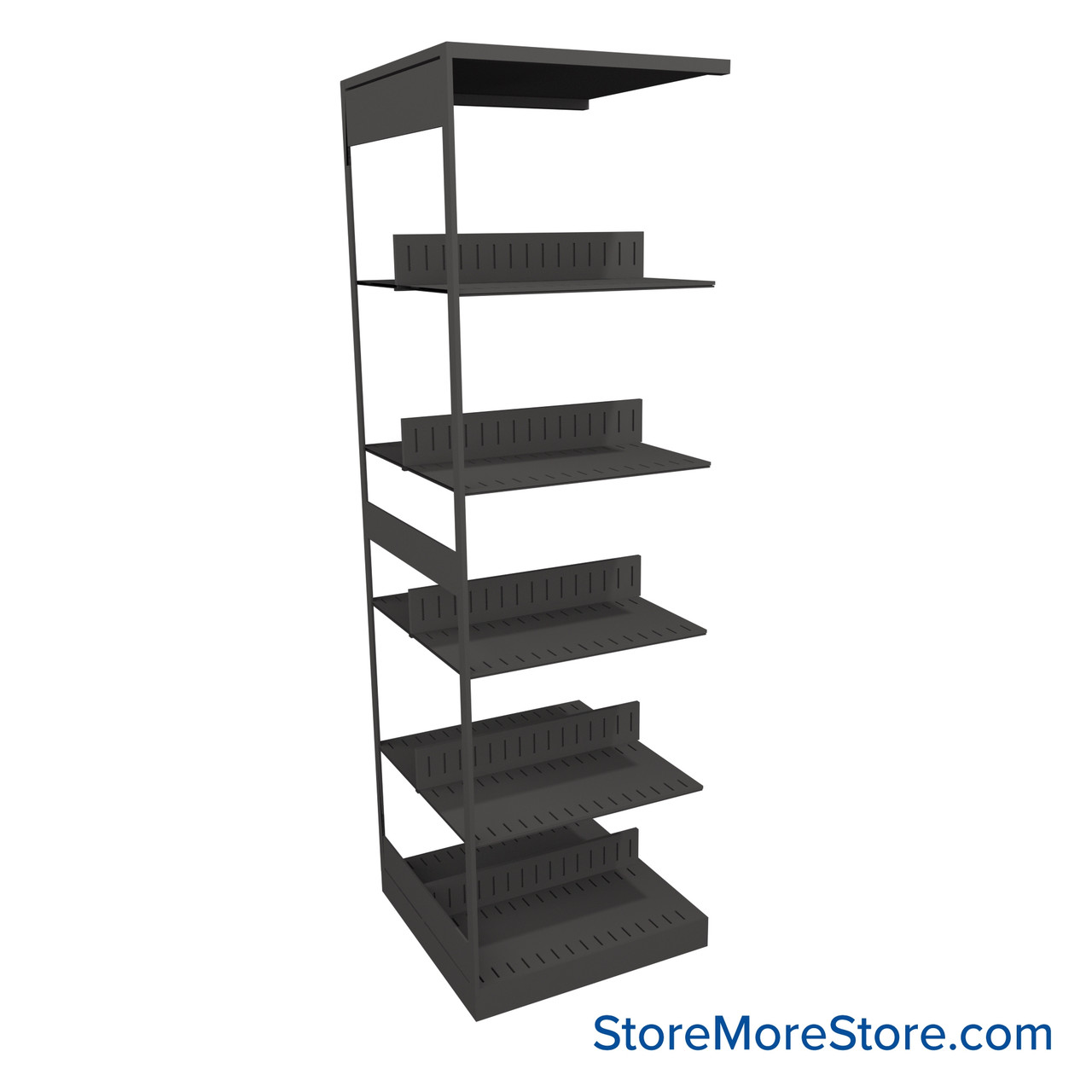 Binder Shelving, 24" W x 24" D x 76.25" H, 5 Shelves, Double-Sided Adder Unit