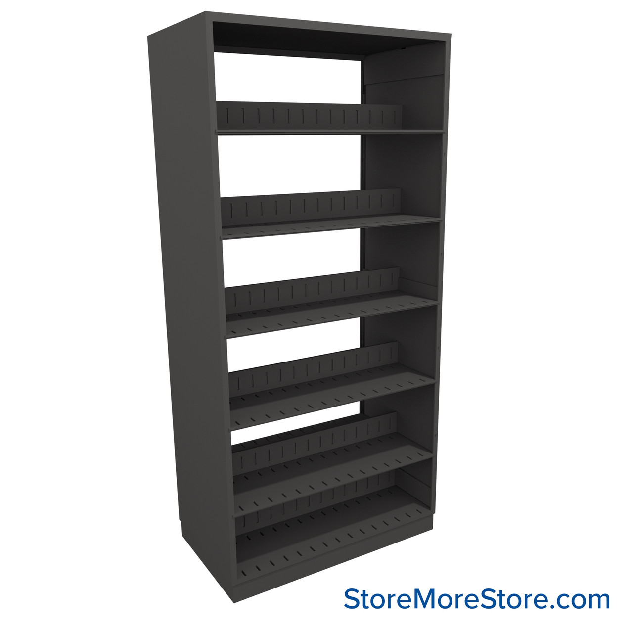 Binder Shelving, 42" W x 24" D x 88.25" H, 6 Shelves, Double-Sided Starter Unit