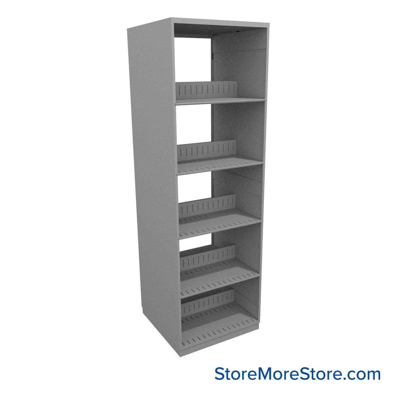 Binder Shelving, 24" W x 24" D x 76.25" H, 5 Shelves, Double-Sided Starter Unit
