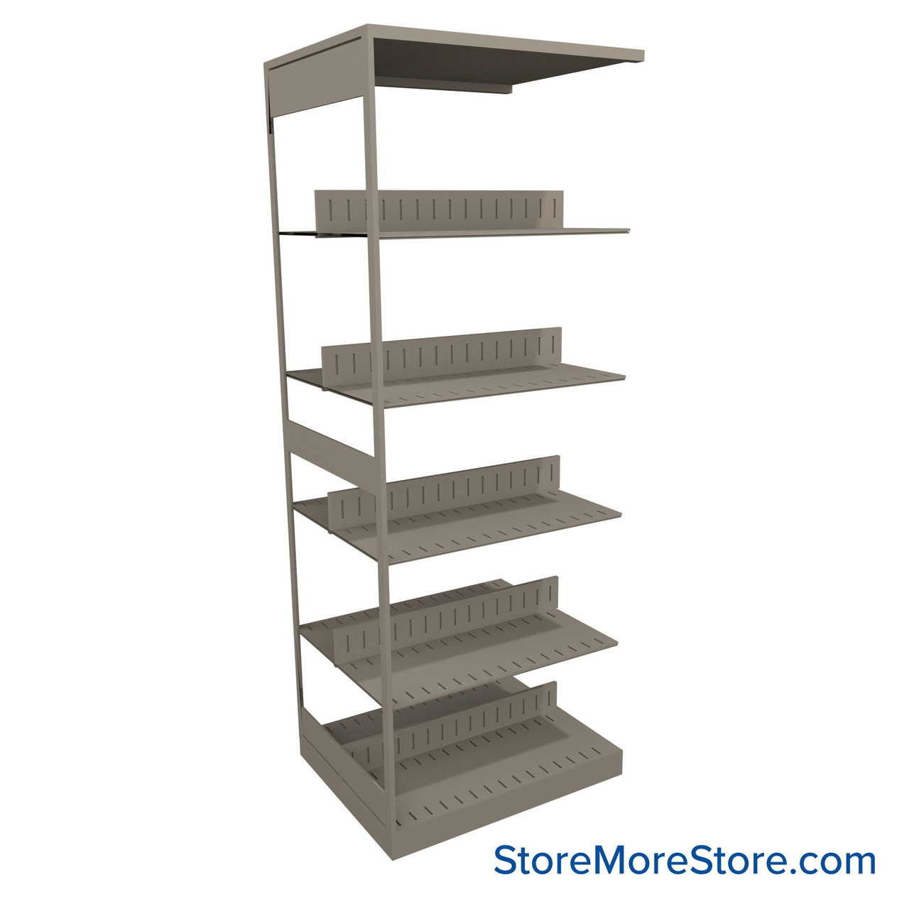 Binder Shelving, 30" W x 24" D x 76.25" H, 5 Shelves, Double-Sided Adder Unit