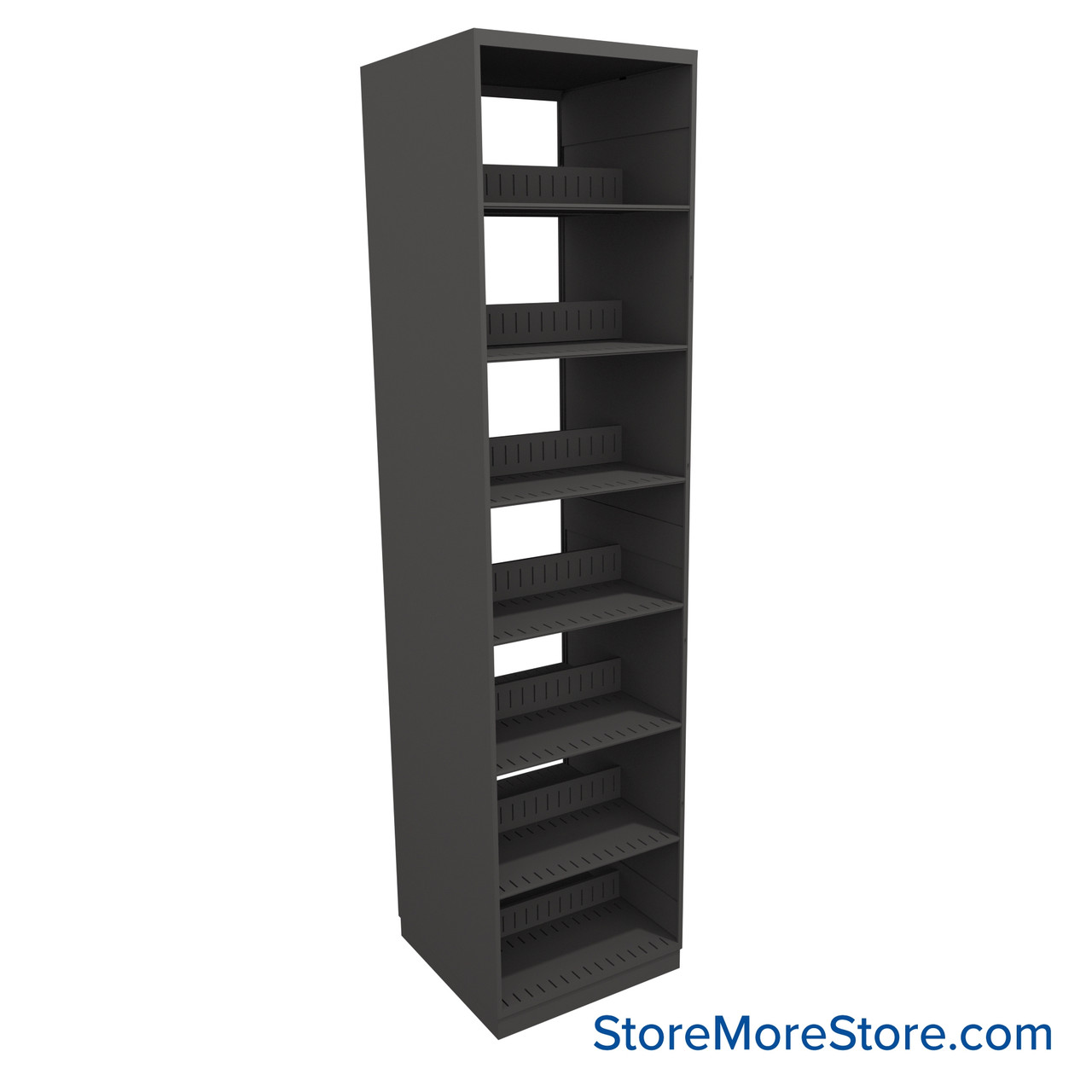 Binder Shelving, 24" W x 24" D x 97.25" H, 7 Shelves, Double-Sided Starter Unit