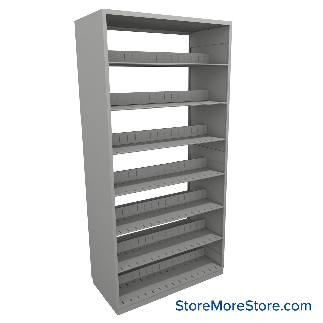 Binder Shelving, 48" W x 24" D x 97.25" H, 7 Shelves, Double-Sided Starter Unit