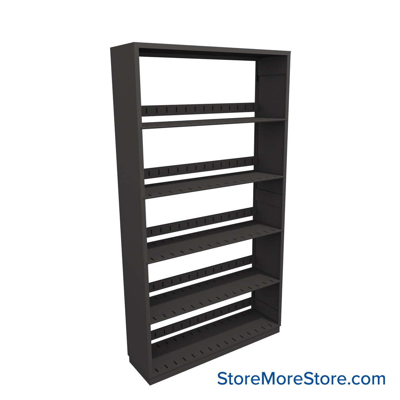 Binder Shelving, 42" W x 12" D x 76.25" H, 5 Shelves, Single-Sided Starter Unit