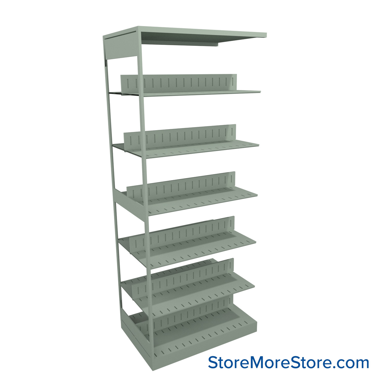 Binder Shelving, 36" W x 24" D x 88.25" H, 6 Shelves, Double-Sided Adder Unit