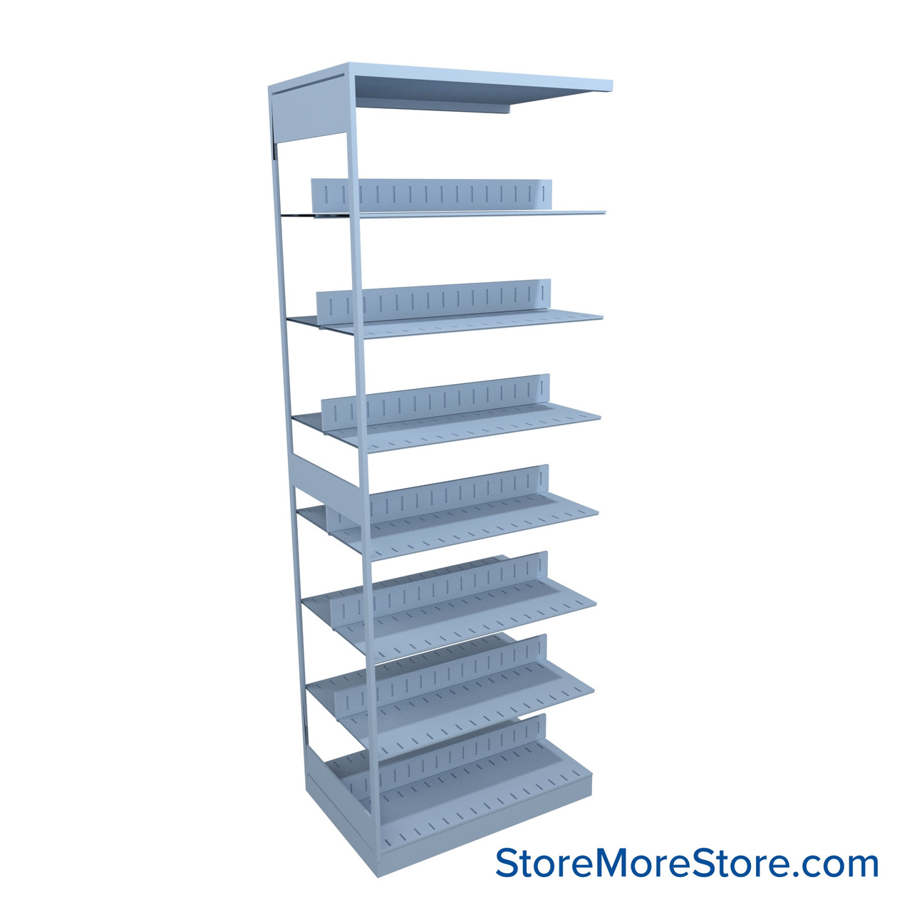 Binder Shelving, 36" W x 24" D x 97.25" H, 7 Shelves, Double-Sided Adder Unit