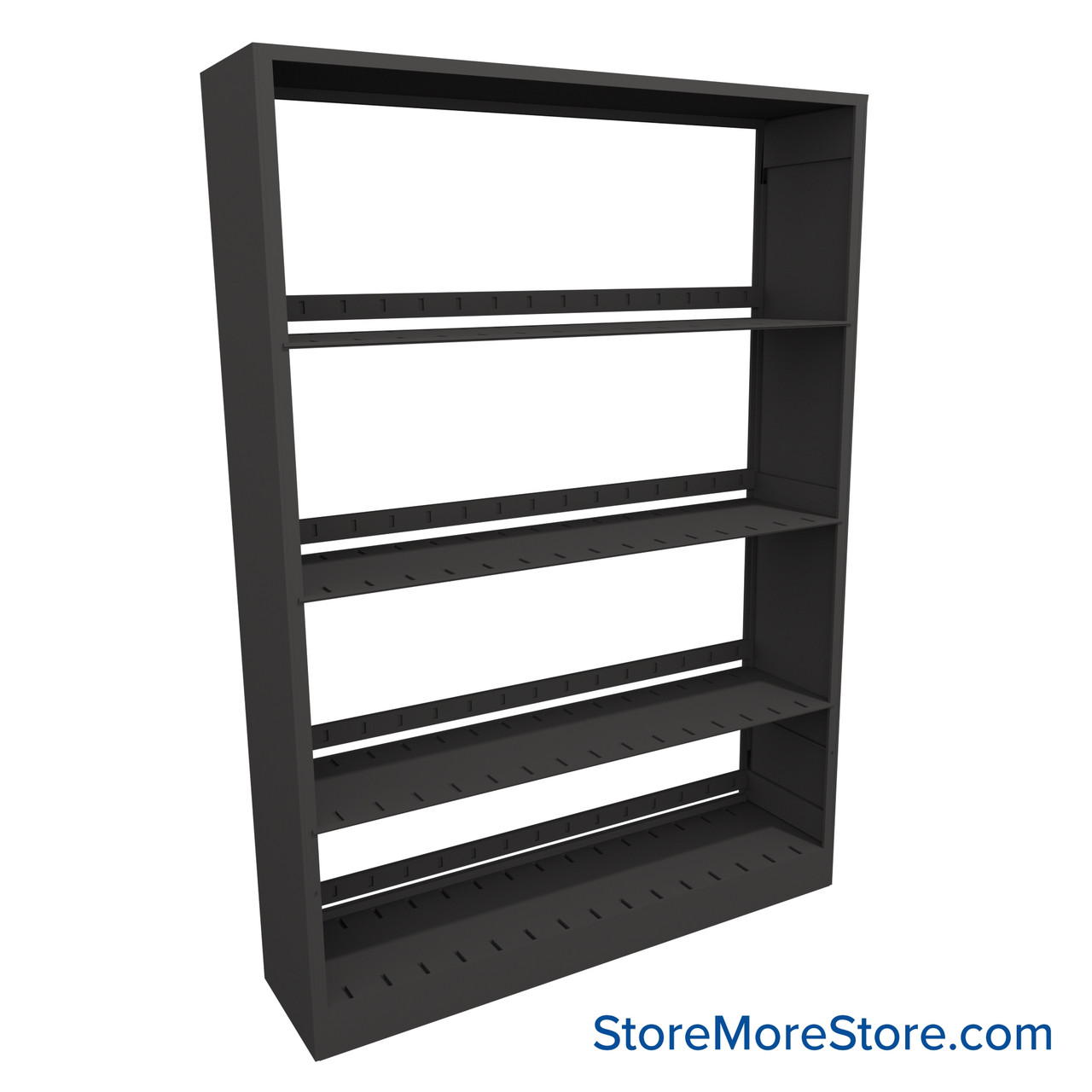 Binder Shelving, 48" W x 12" D x 64.25" H, 4 Shelves, Single-Sided Starter Unit