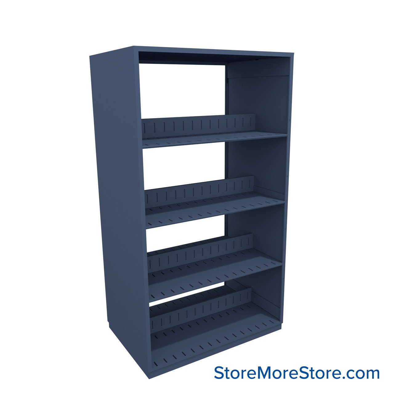 Binder Shelving, 36" W x 24" D x 64.25" H, 4 Shelves, Double-Sided Starter Unit