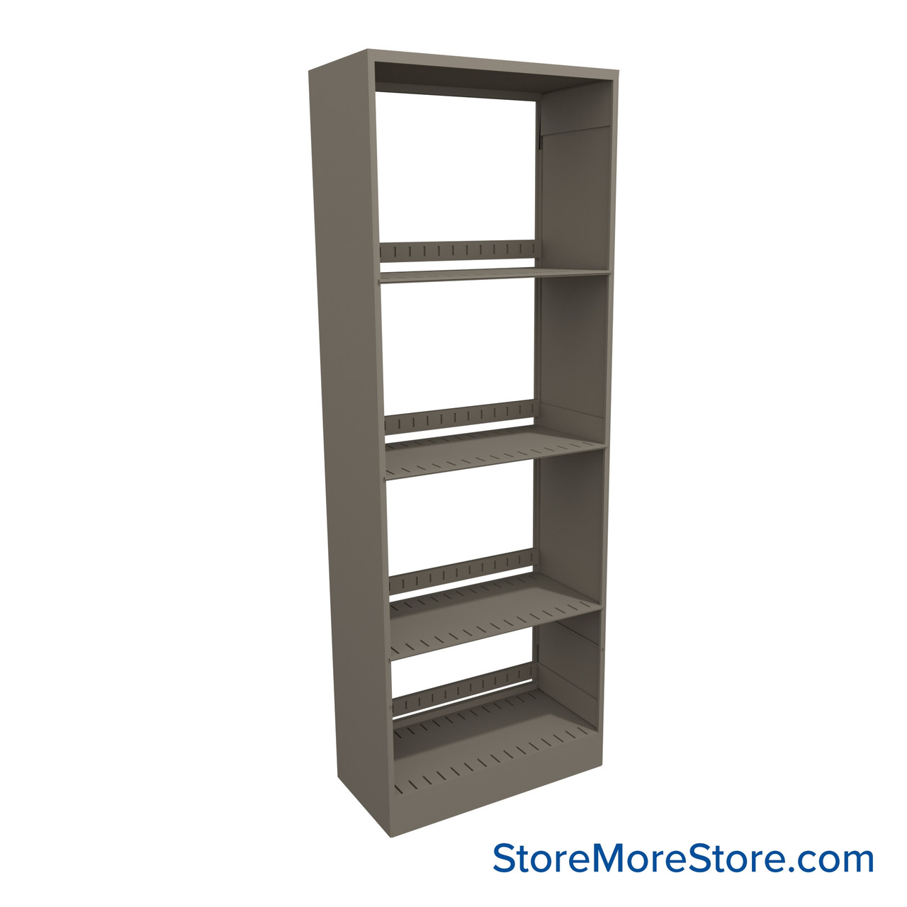 Binder Shelving, 24" W x 12" D x 64.25" H, 4 Shelves, Single-Sided Starter Unit