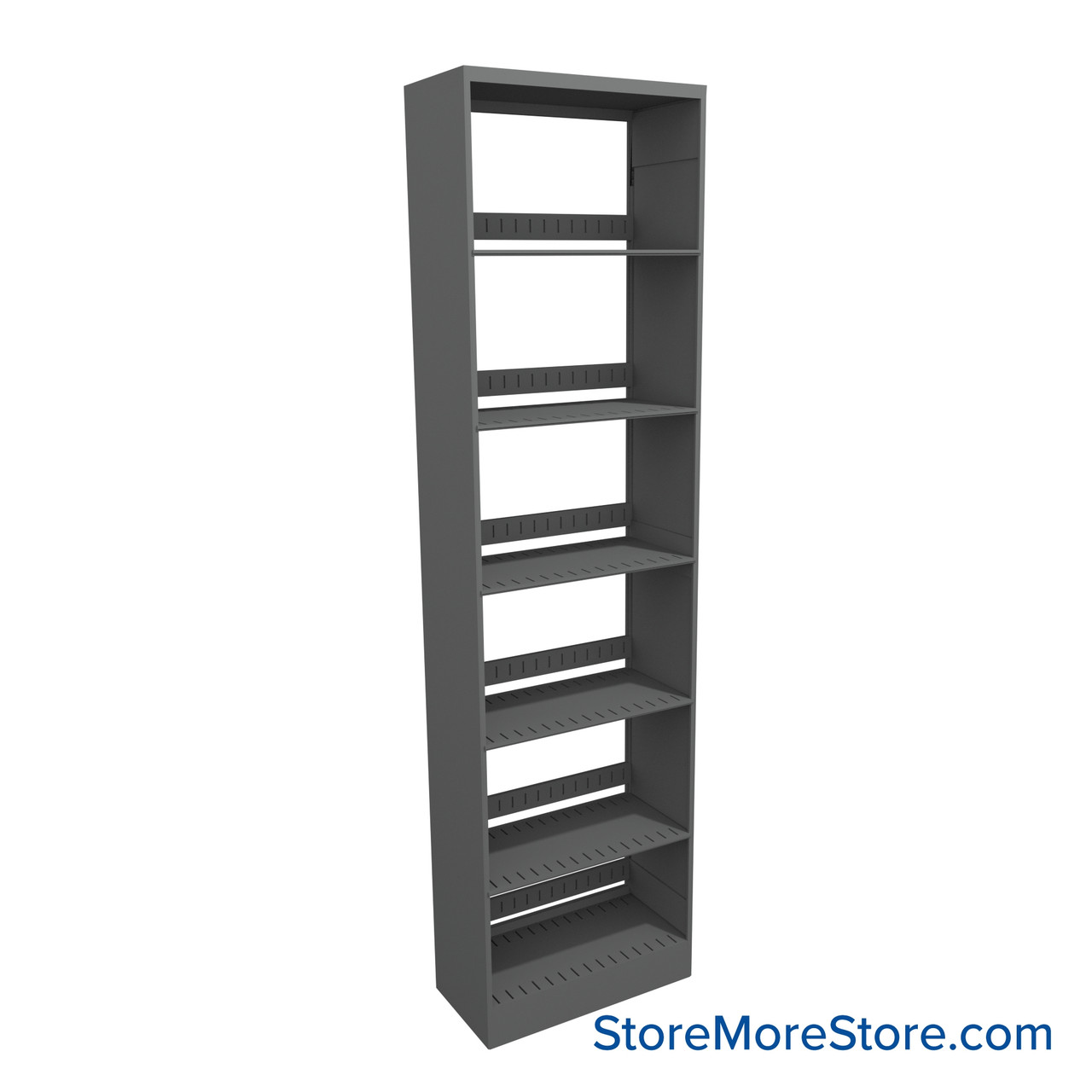 Binder Shelving, 24" W x 12" D x 88.25" H, 6 Shelves, Single-Sided Starter Unit