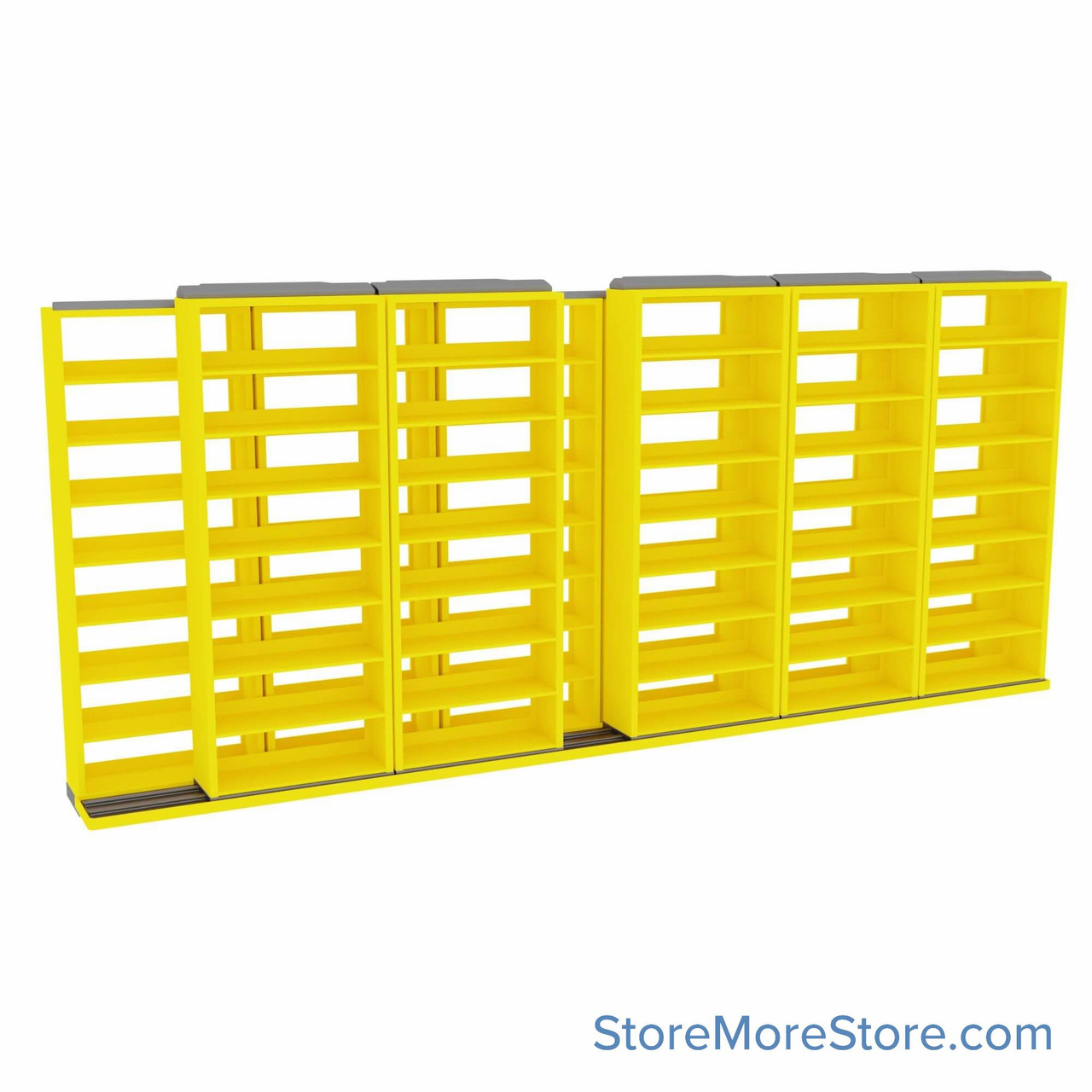 Legal Sliding File Shelves, 224" W x 32.5" D x 95.75" H