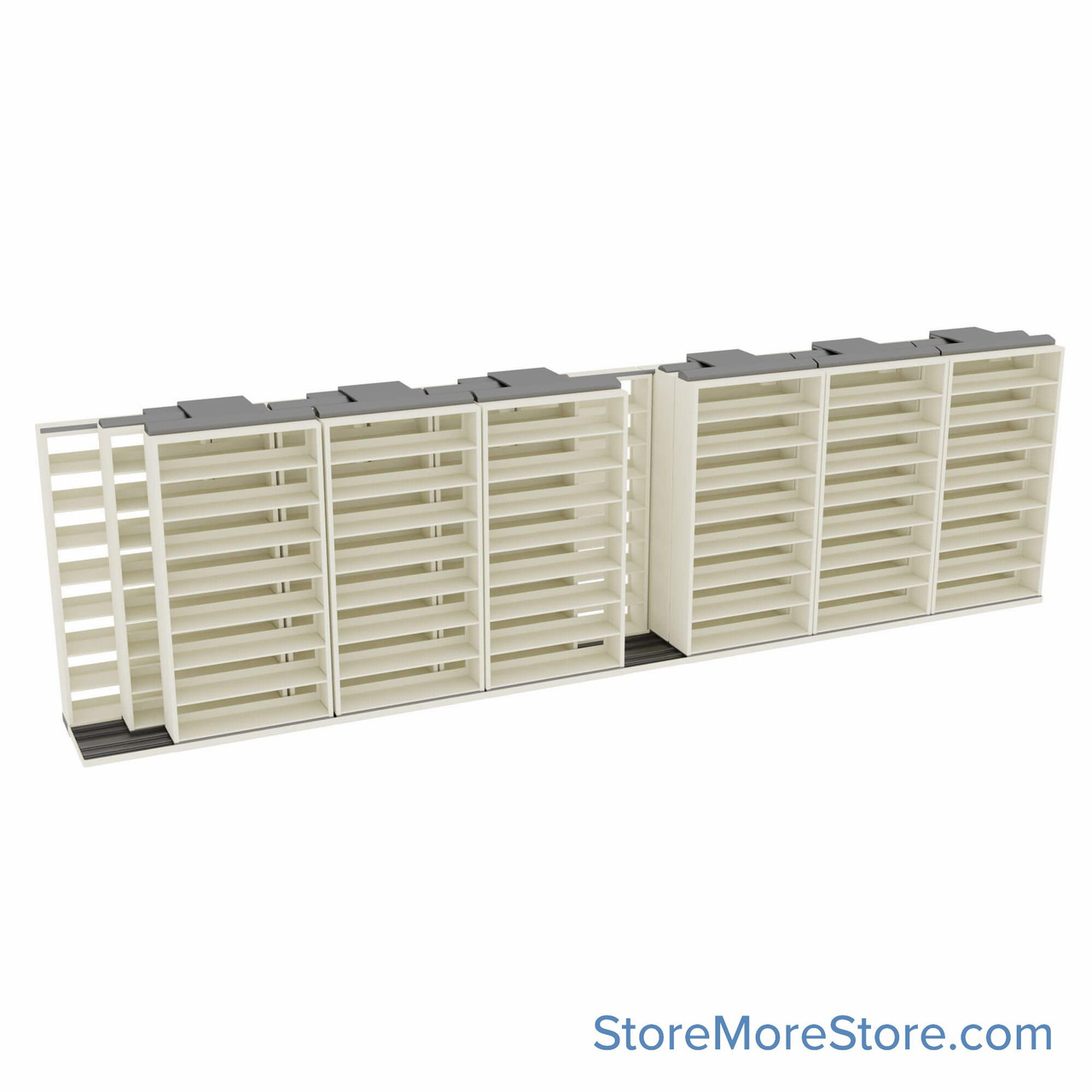 Legal Sliding File Shelves, 340" W x 49.5" D x 95.75" H