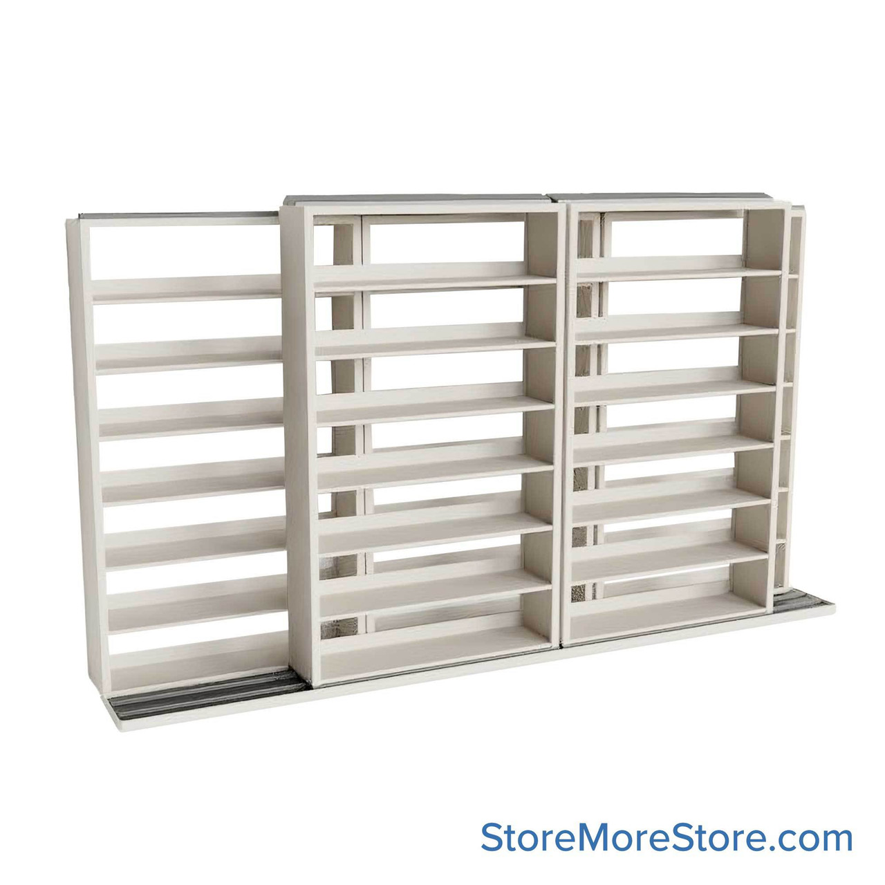 Legal Sliding File Shelves, 148" W x 32.5" D x 83.75" H