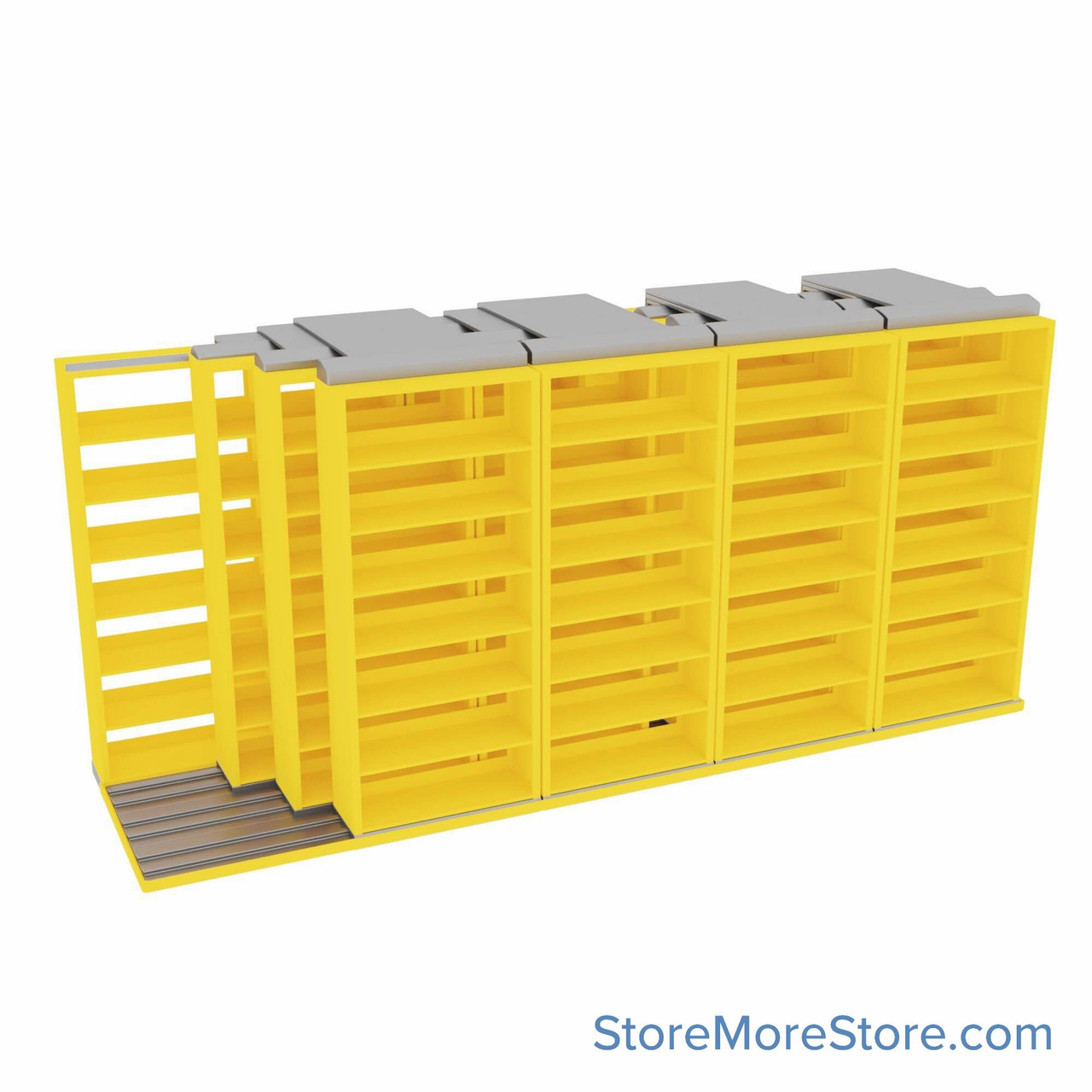 Legal Sliding File Shelves, 184" W x 66.5" D x 83.75" H
