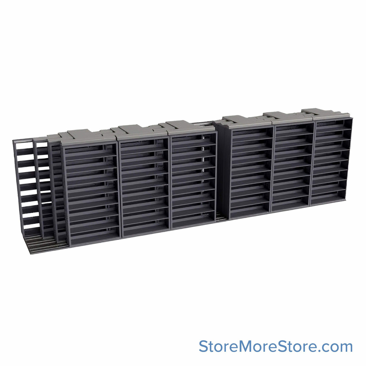 Legal Sliding File Shelves, 340" W x 66.5" D x 95.75" H