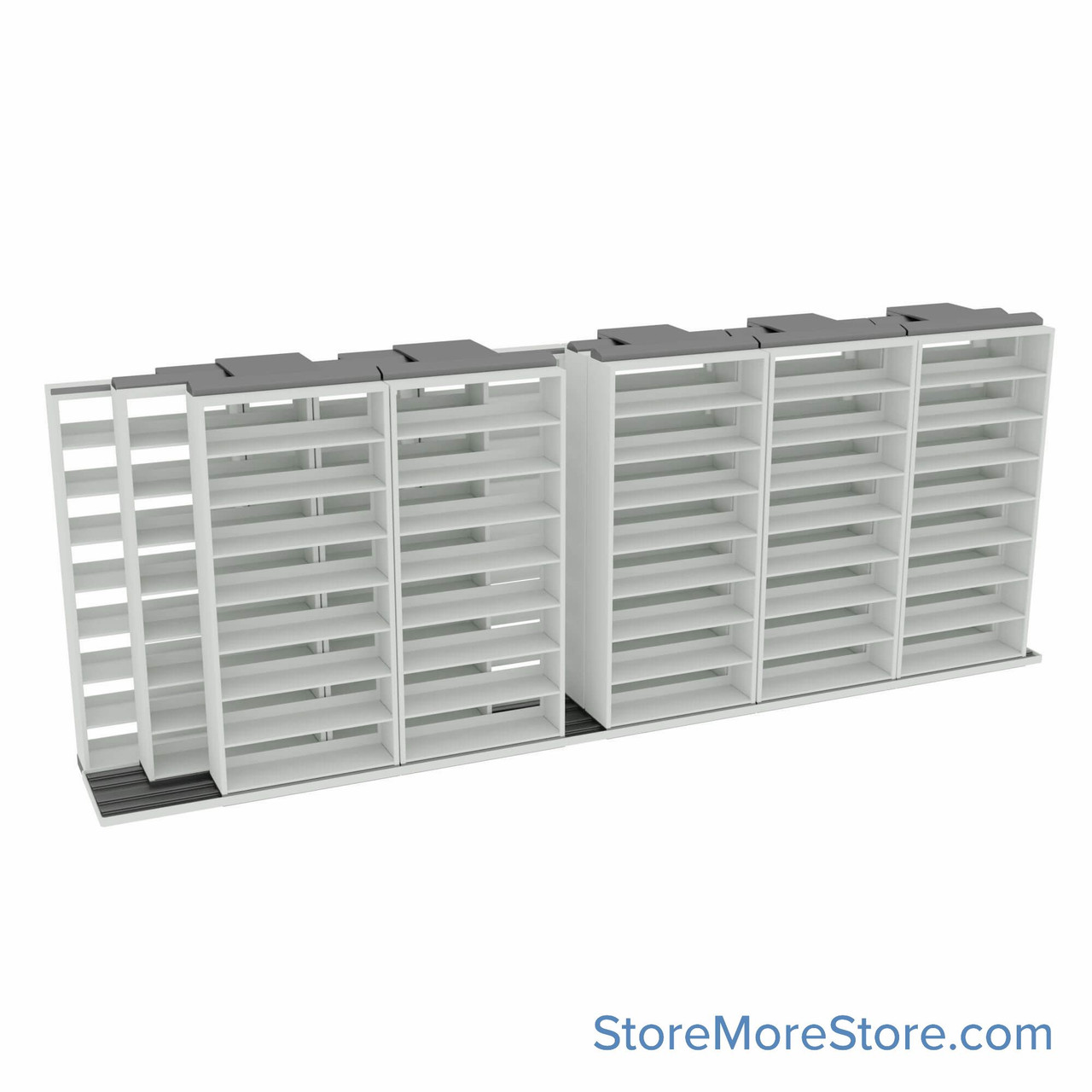 Legal Sliding File Shelves, 296" W x 49.5" D x 95.75" H