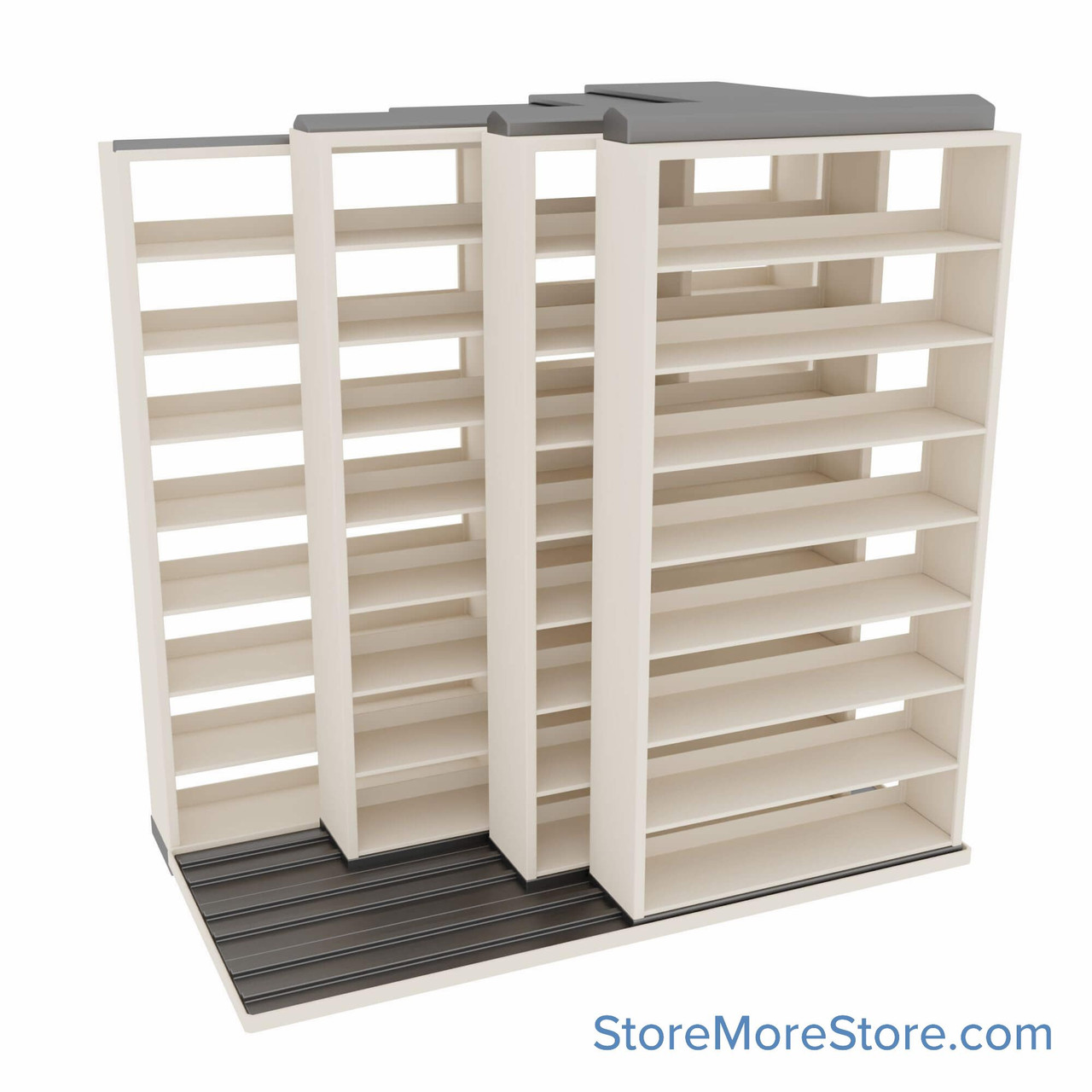 Legal Sliding File Shelves, 100" W x 66.5" D x 95.75" H