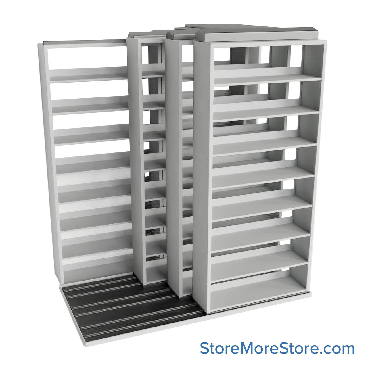 Legal Sliding File Shelves, 88" W x 66.5" D x 95.75" H
