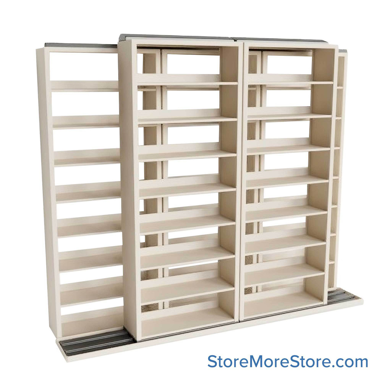 Legal Sliding File Shelves, 112" W x 32.5" D x 95.75" H