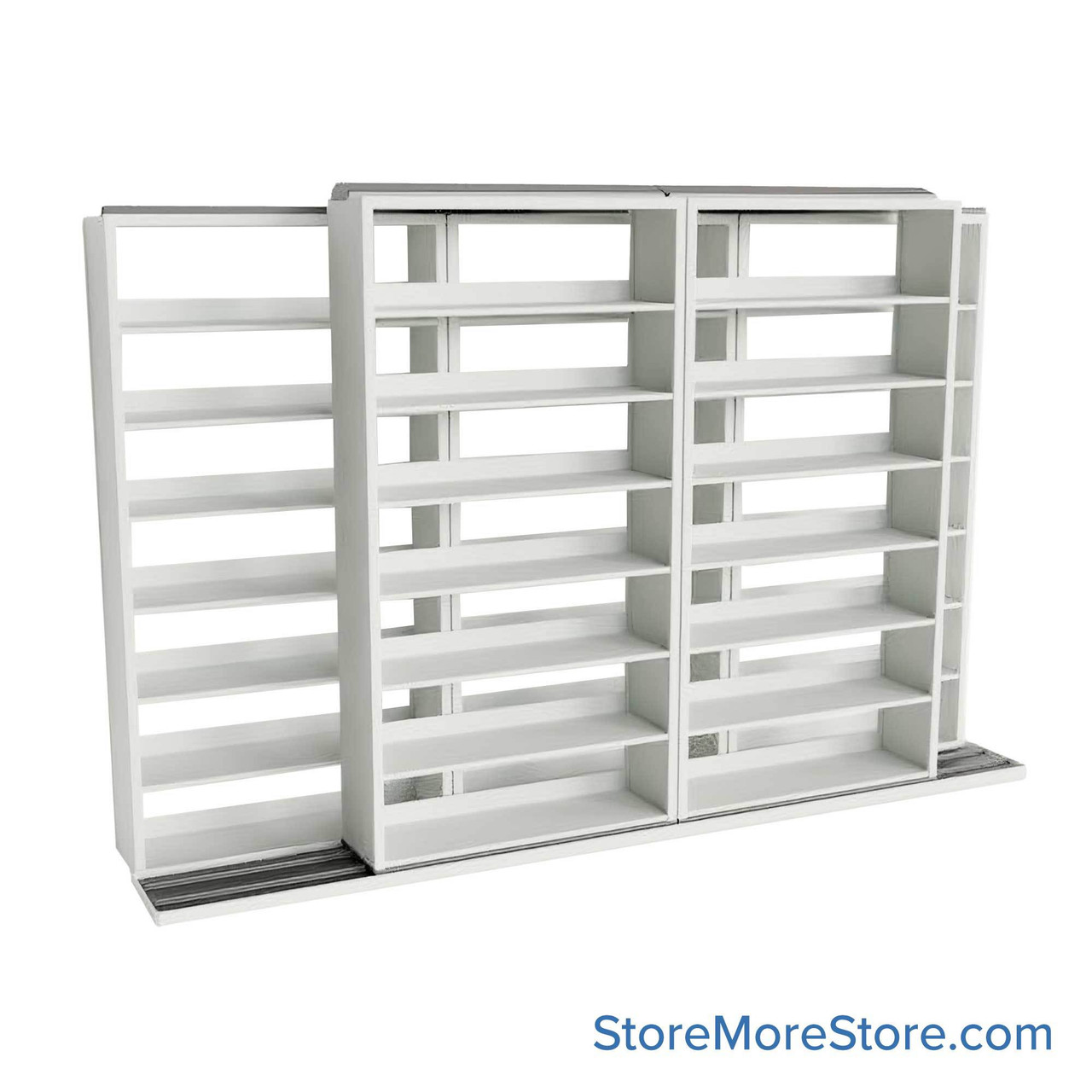Legal Sliding File Shelves, 130" W x 32.5" D x 83.75" H