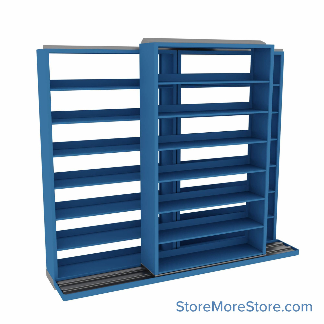 Sliding File Shelves, 100" W x 26.5" D x 83.75" H