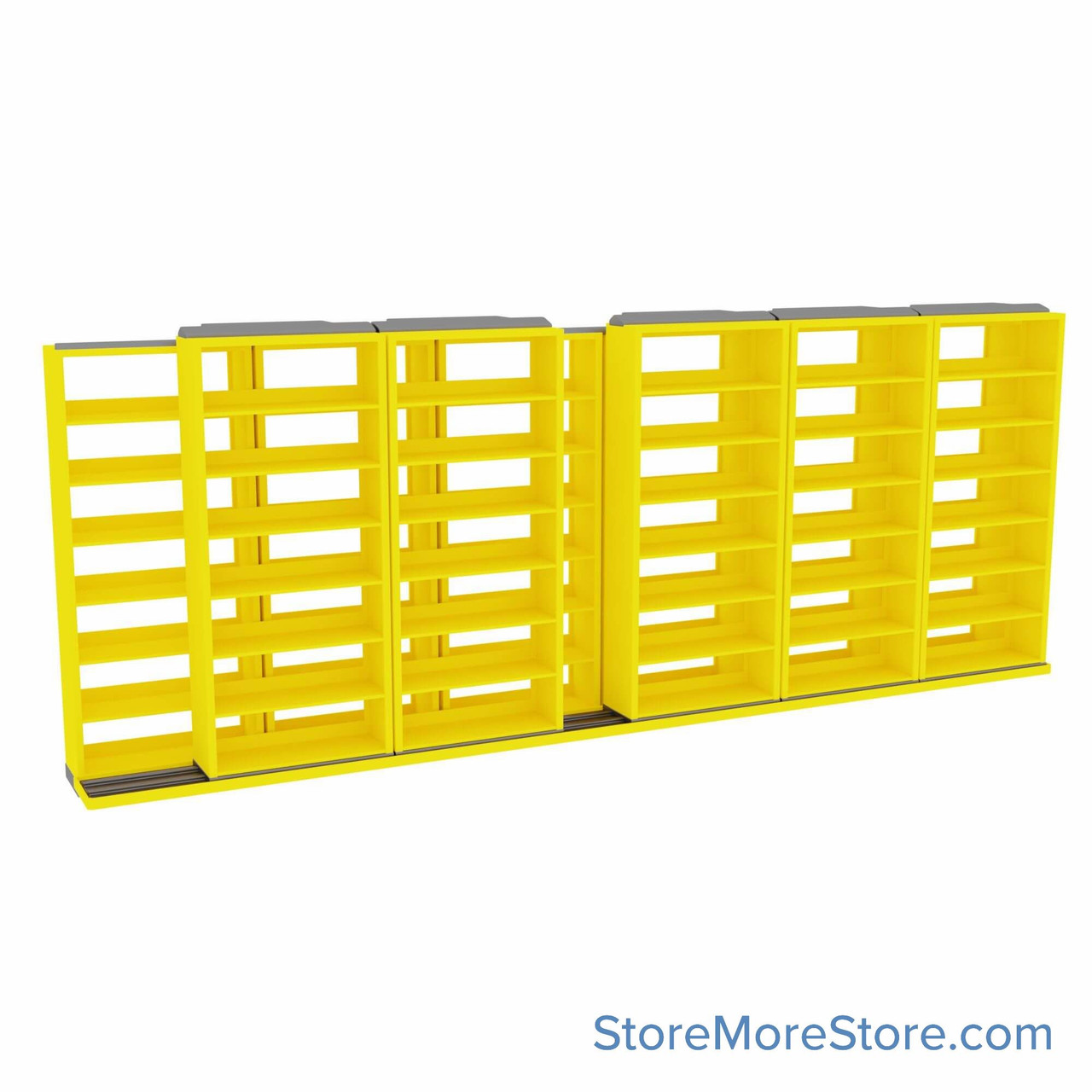 Sliding File Shelves, 224" W x 26.5" D x 83.75" H