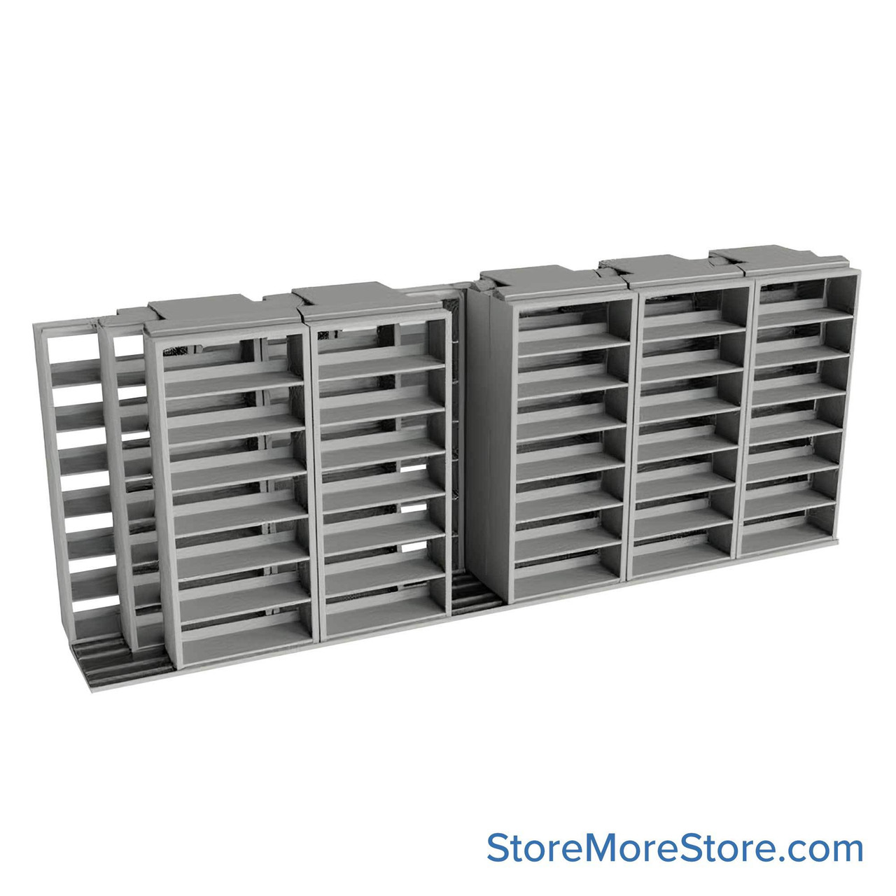 Sliding File Shelves, 224" W x 41" D x 83.75" H