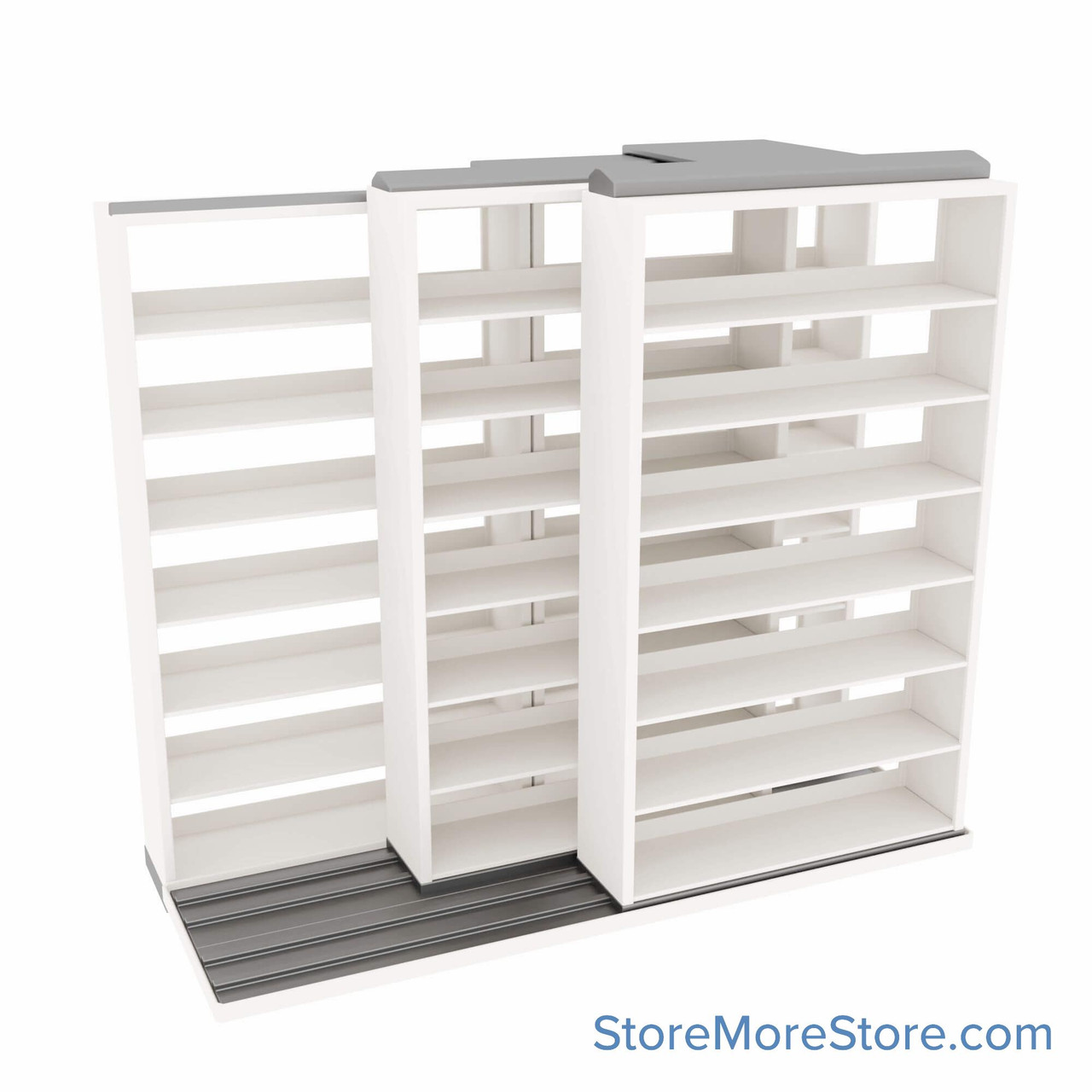 Sliding File Shelves, 100" W x 41" D x 83.75" H