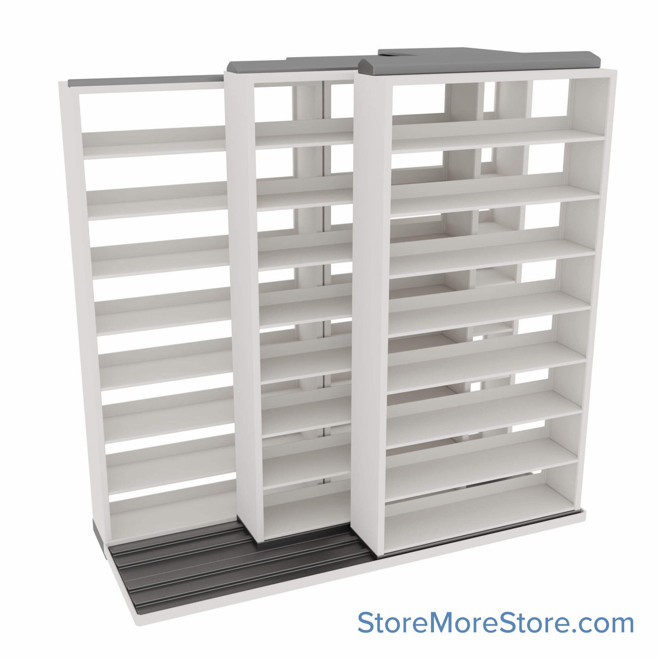 Sliding File Shelves, 100" W x 41" D x 95.75" H