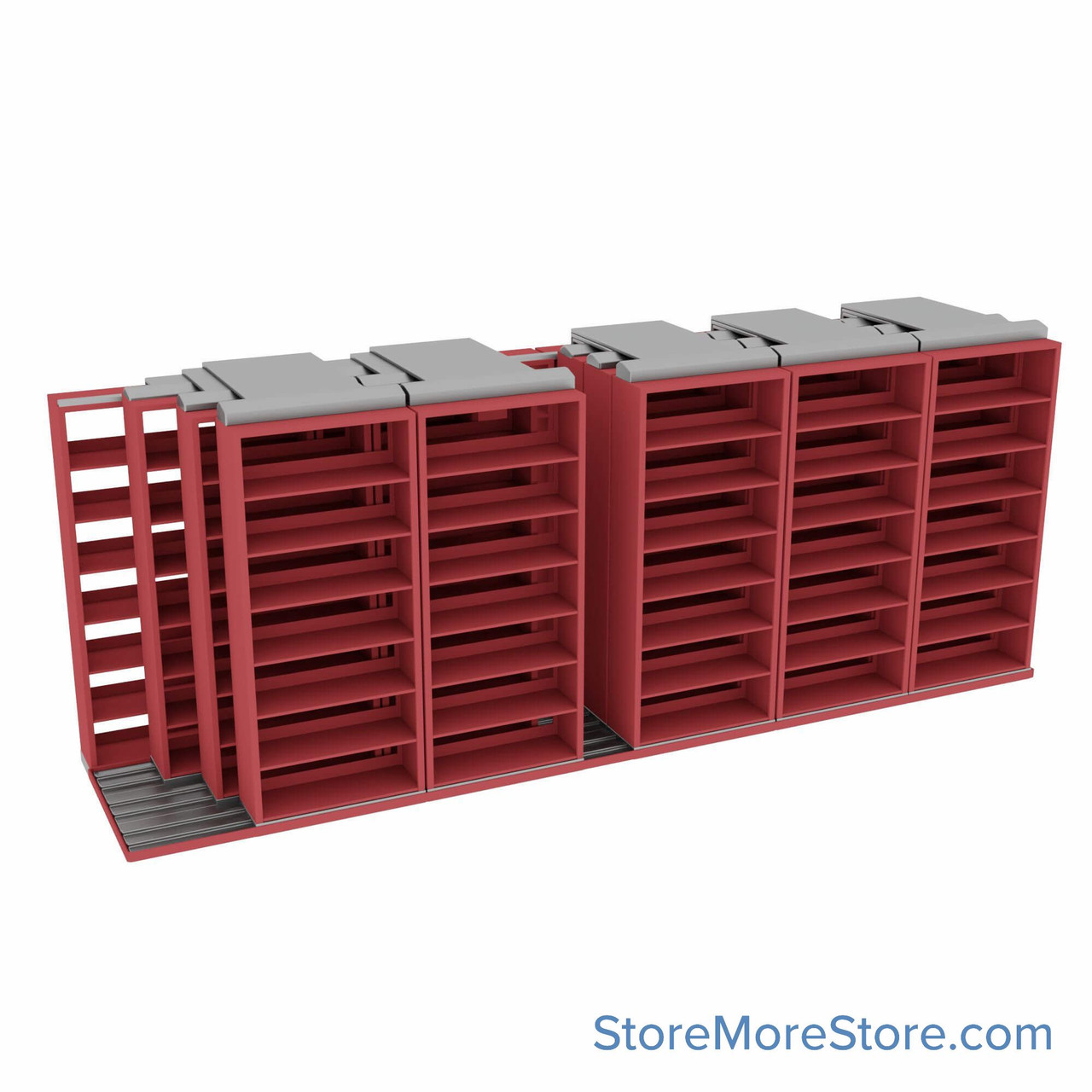 Sliding File Shelves, 224" W x 54.5" D x 83.75" H