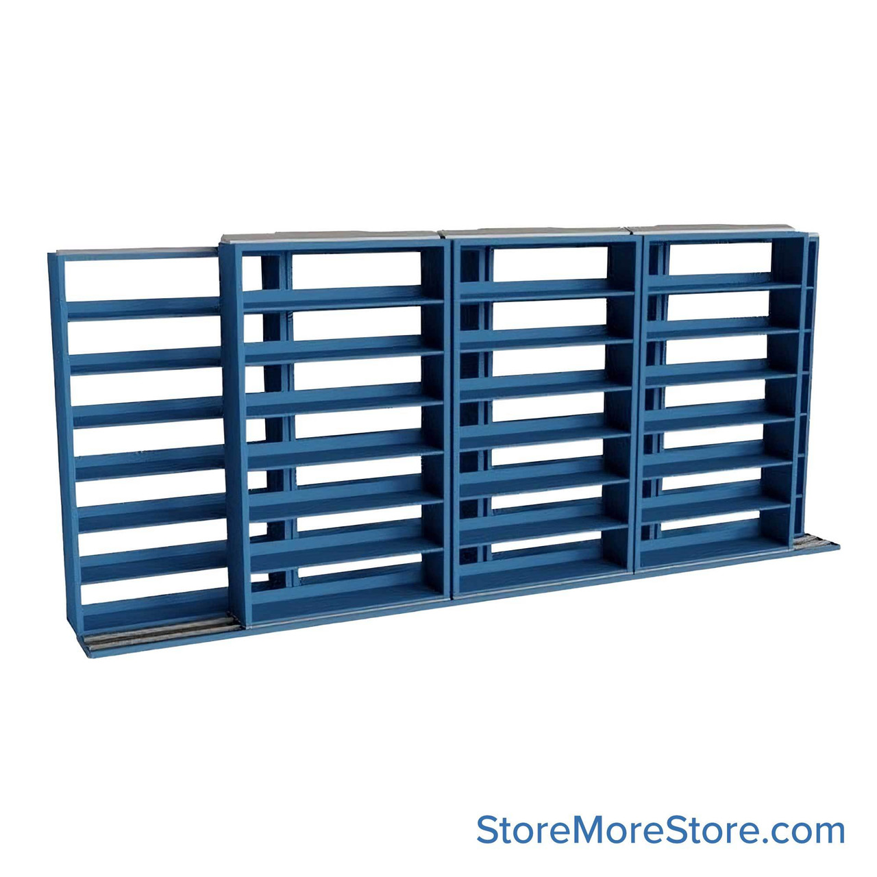 Sliding File Shelves, 196" W x 26.5" D x 83.75" H