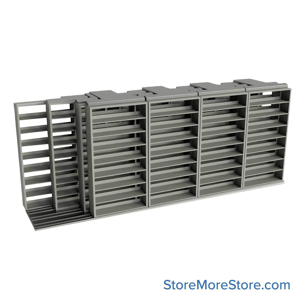 Sliding File Shelves, 249" W x 54.5" D x 95.75" H