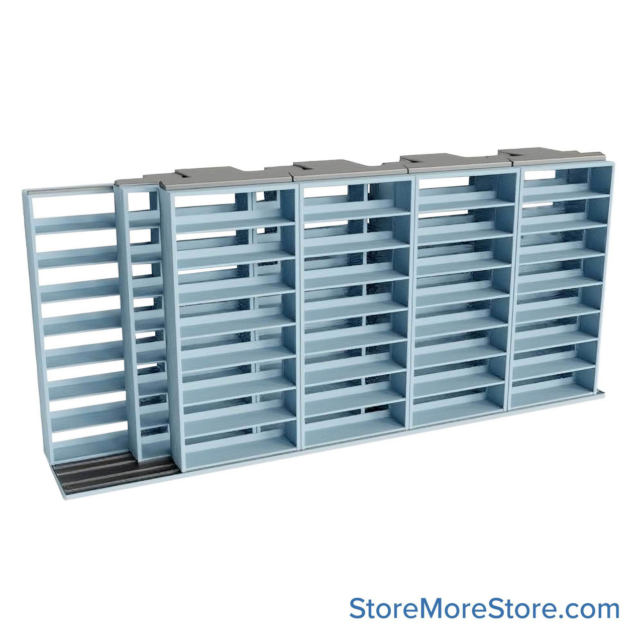 Sliding File Shelves, 214" W x 41" D x 95.75" H