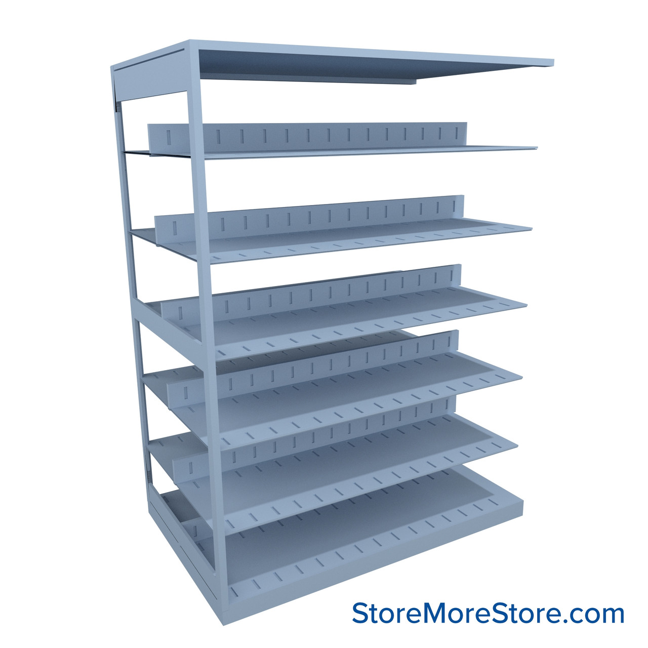 Legal File Shelving, 48" W x 30" D x 64.25" H, Double-Sided Adder Unit