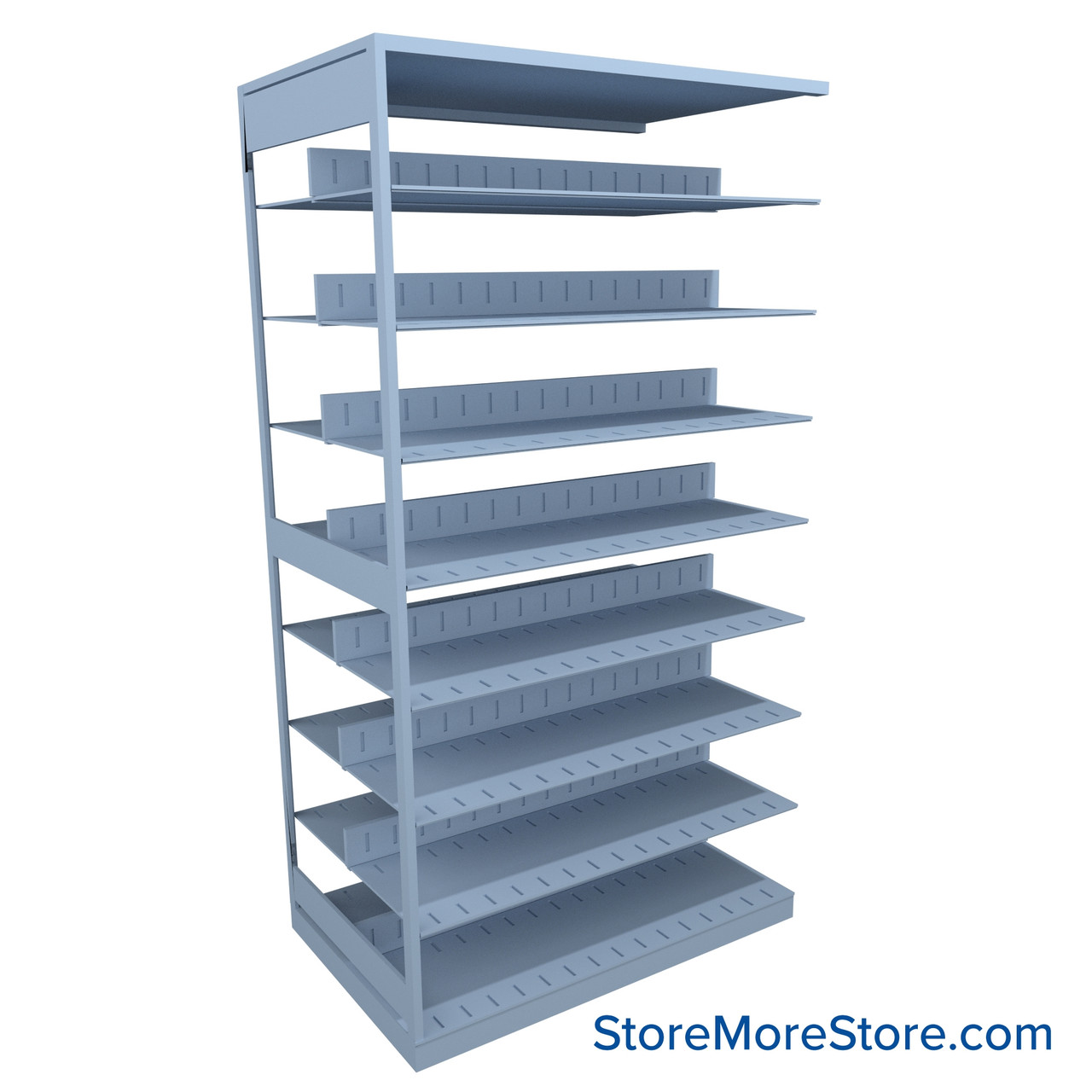 Legal File Shelving, 48" W x 30" D x 88.25" H, Double-Sided Adder Unit