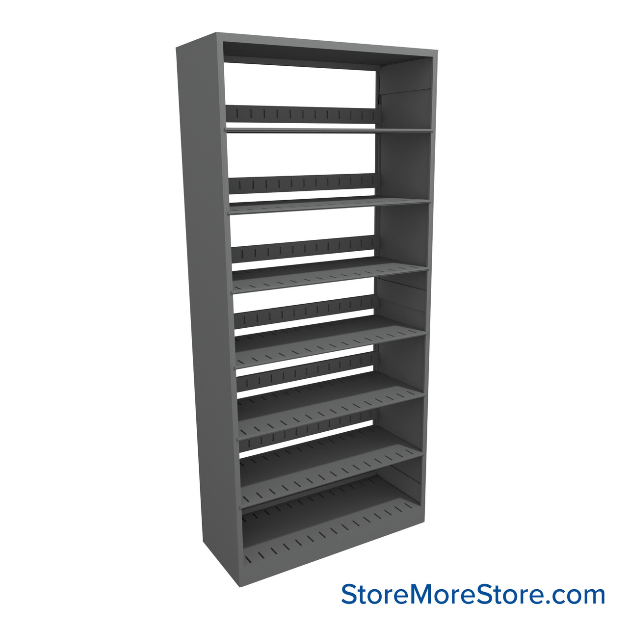 Legal File Shelving, 36" W x 15" D x 76.25" H, Single-Sided Starter Unit