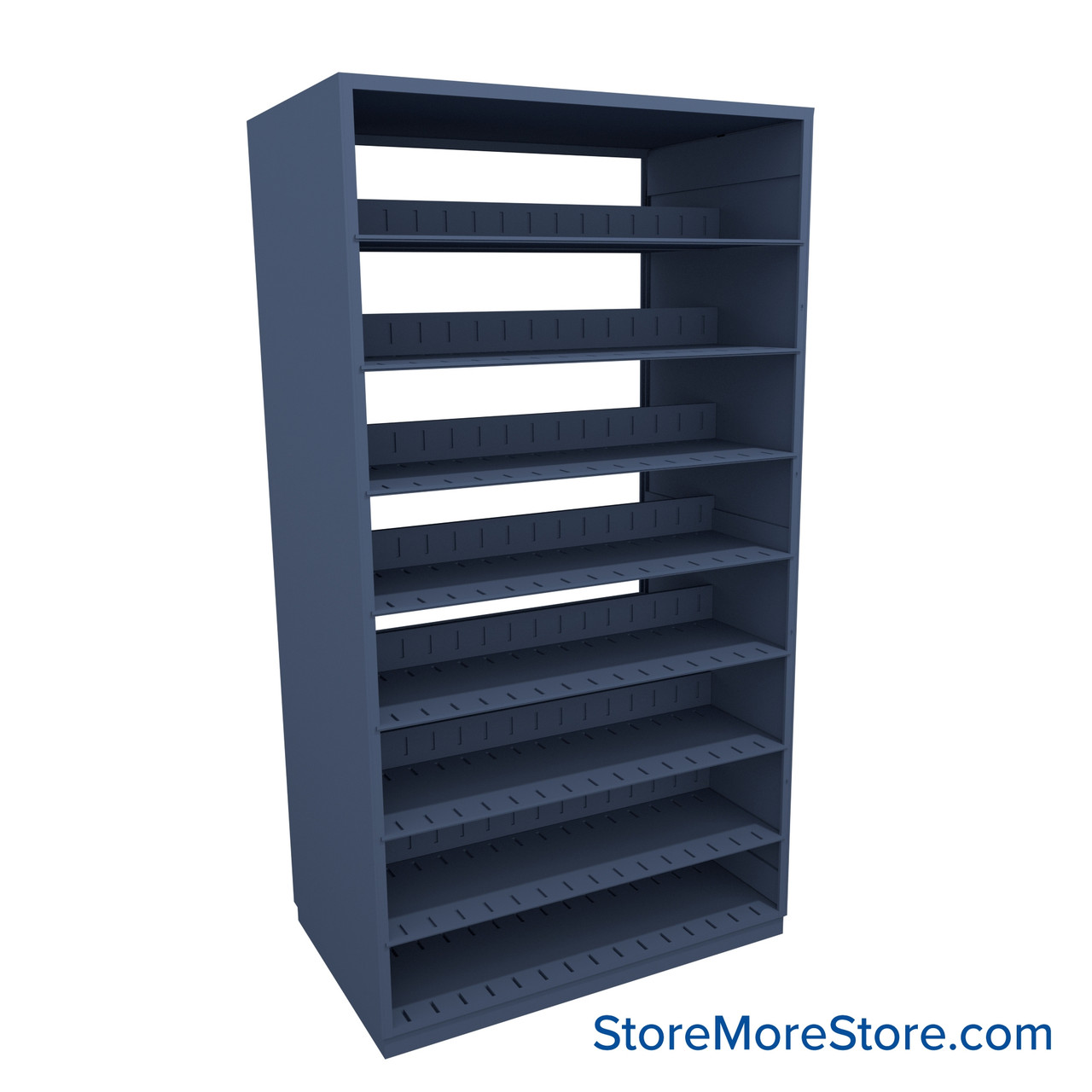 Legal File Shelving, 48" W x 30" D x 88.25" H, Double-Sided Starter Unit