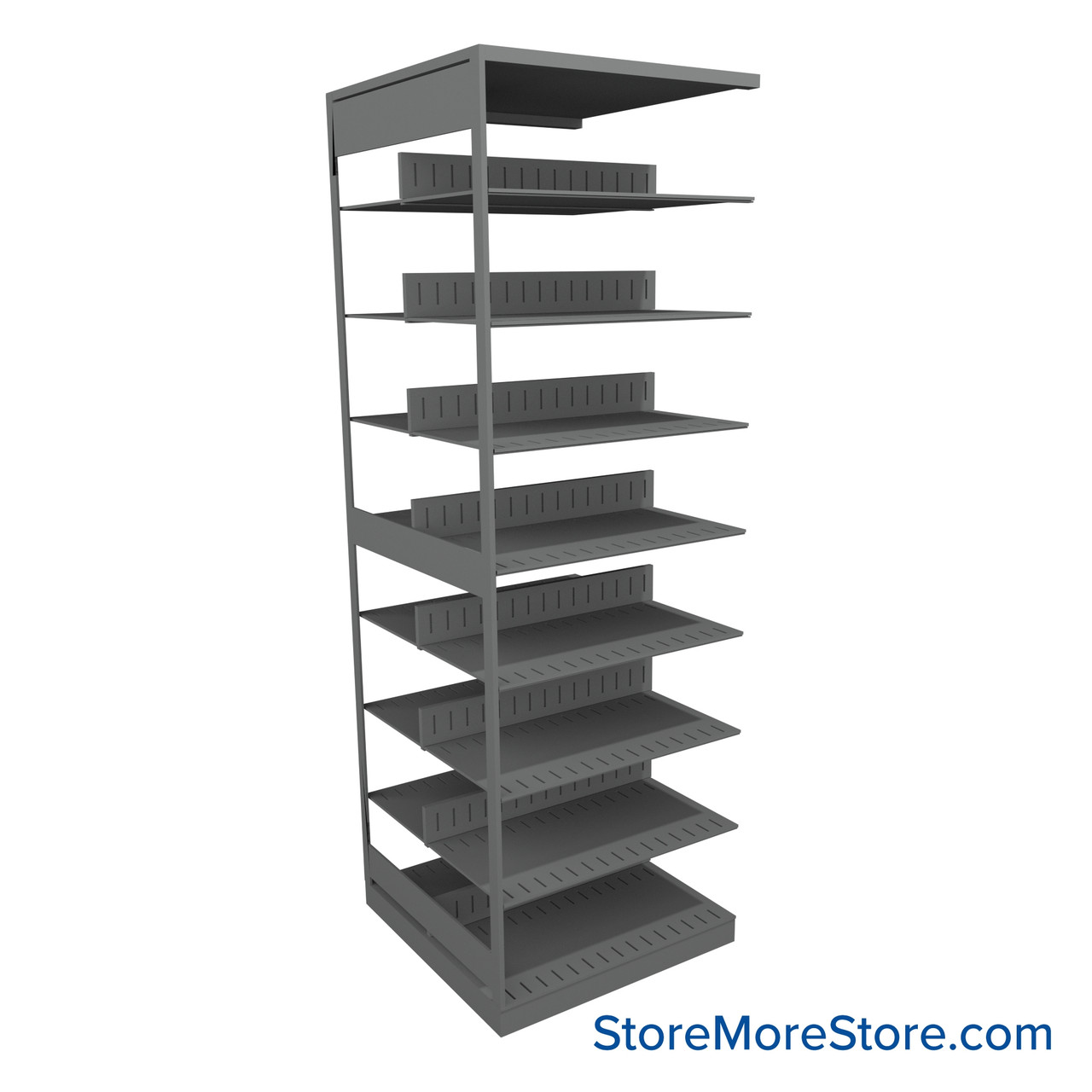 Legal File Shelving, 30" W x 30" D x 88.25" H, Double-Sided Adder Unit