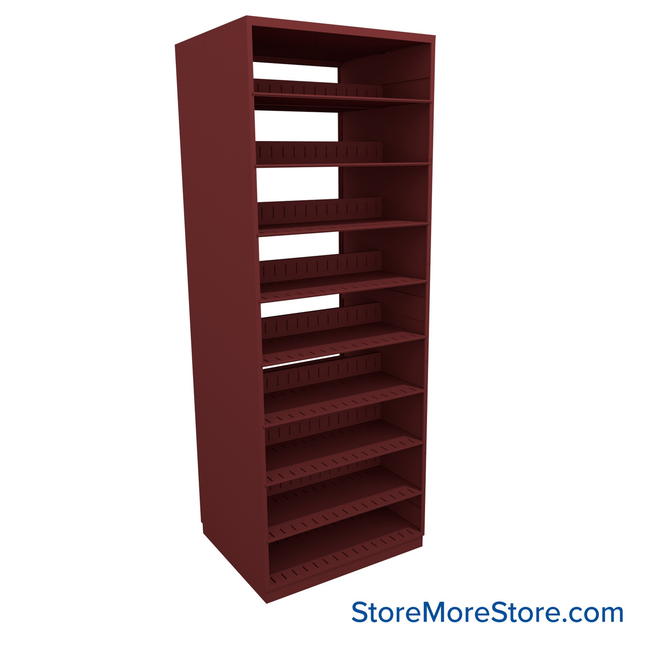 Legal File Shelving, 30" W x 30" D x 97.25" H, Double-Sided Starter Unit