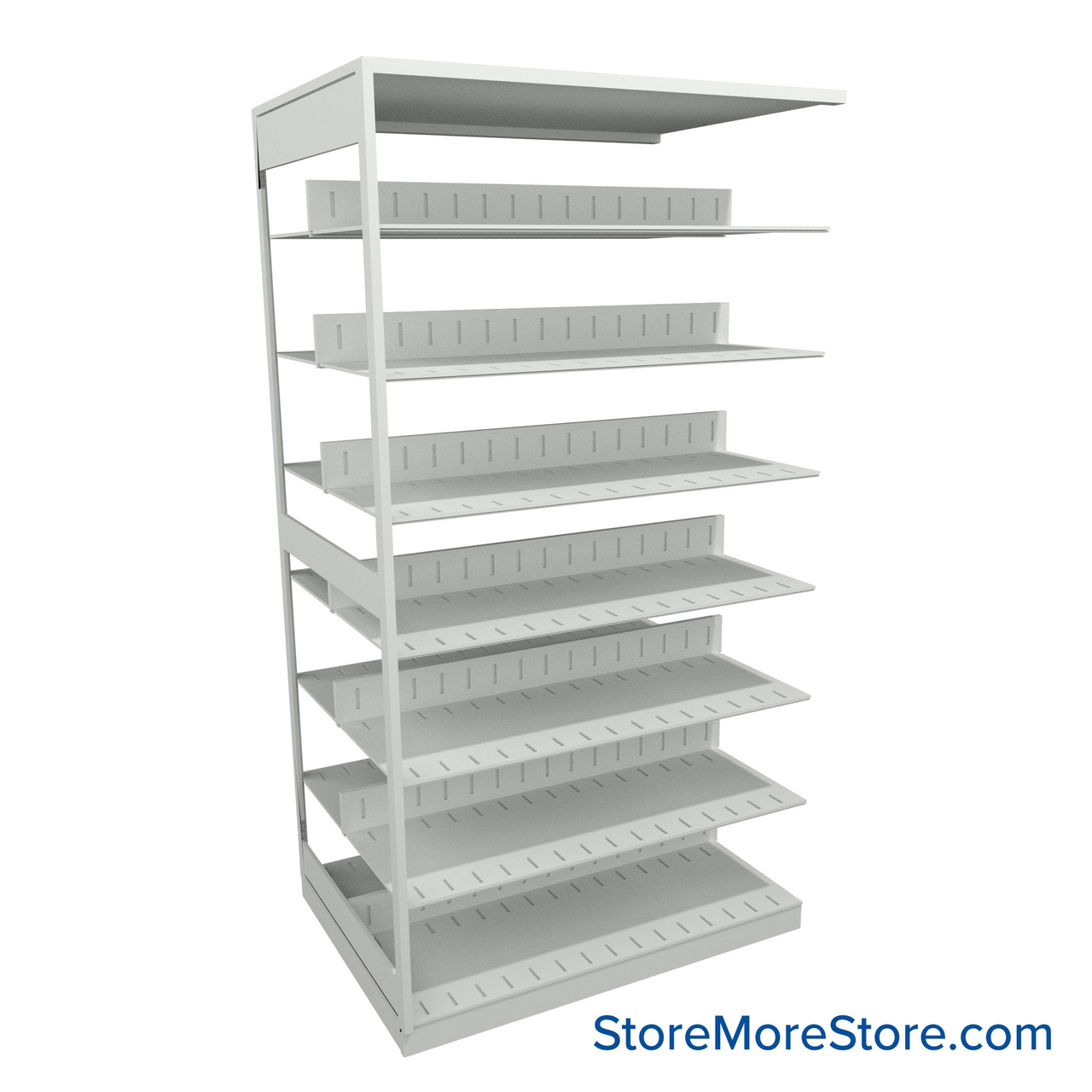 Legal File Shelving, 42" W x 30" D x 76.25" H, Double-Sided Adder Unit