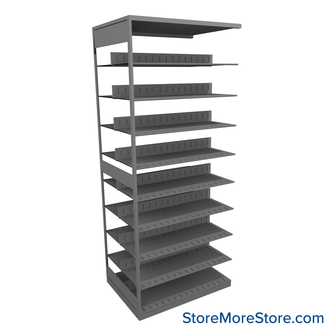 Legal File Shelving, 42" W x 30" D x 97.25" H, Double-Sided Adder Unit
