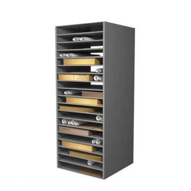 Shelving for Works on Paper, 36" W x 30" D x 76" H, Solid Door, Digital Lock